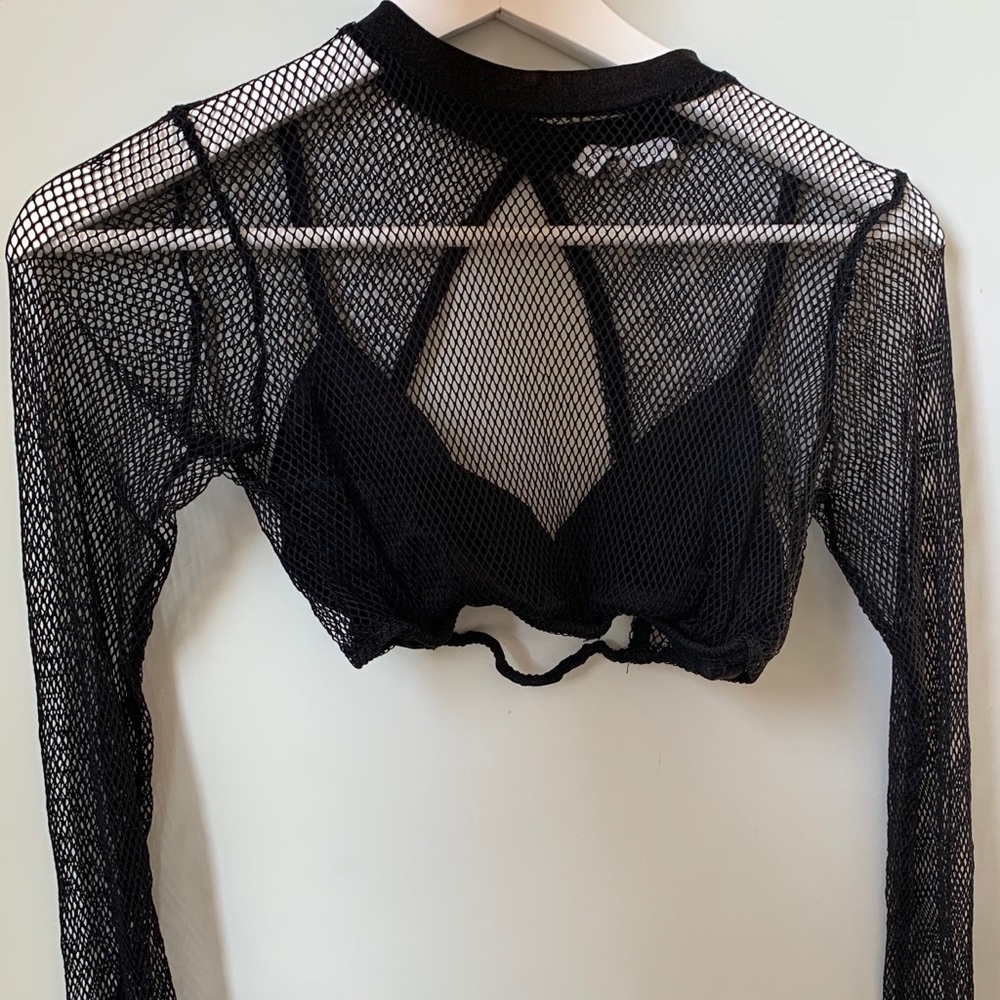 Mesh crop top great for going out!
